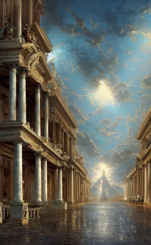 Prompt: A hyper-realistic low angle wide shot matte painting of a regeneration can only be attained by two souls working in unison and harmony baroque, rococo, dramatic, elaborate, emotive, and transcendental by thomas kinkade and georgio de chirico. Subject in view, symmetrical composition, f11:6, volumetric lighting, dynamic lighting, unreal engine, octane render, trending on artstation and cgsociety