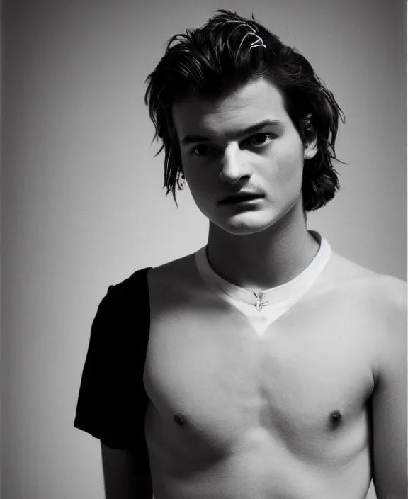 Prompt: joe keery by robert mapplethorpe