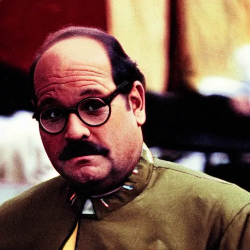 Image similar to colored photo of george costanza as a leader in the ccp, 1 9 7 5 photo, 3 5 mm film, by steve mccurry