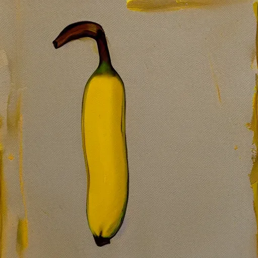 Prompt: A banana is painted gold.