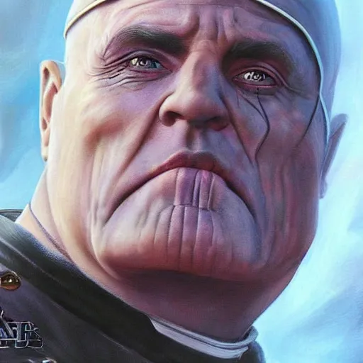 Prompt: ( ( pope ) ) thanos!!, portrait photo, realistic, highly detailed