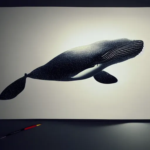 Image similar to a whale in studio, radin signature lighting, concept art, golden ratio