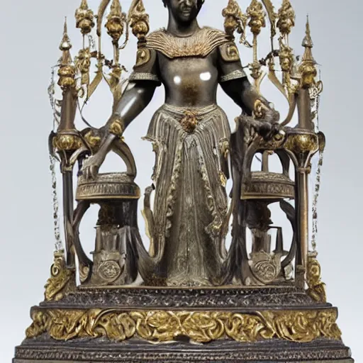 Image similar to an ornate and elegant sculpture of a king