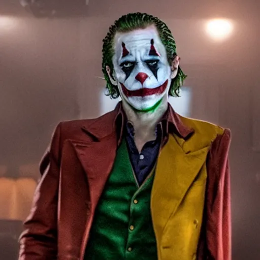 Image similar to film still of Jake Gyllenhaal as joker in the new Joker movie