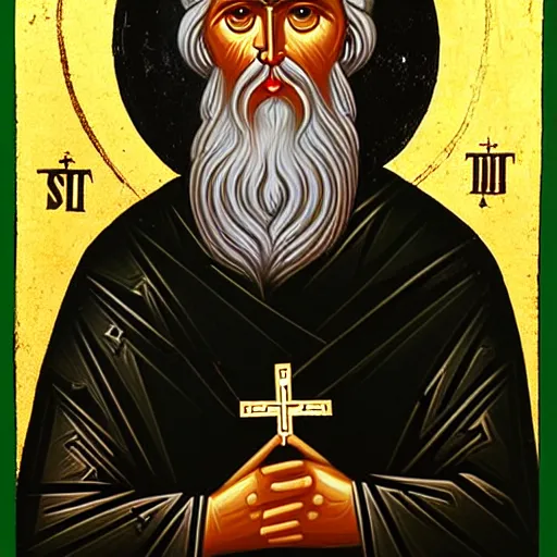 Prompt: Orthodox icon of St. Seraphim of Sarov