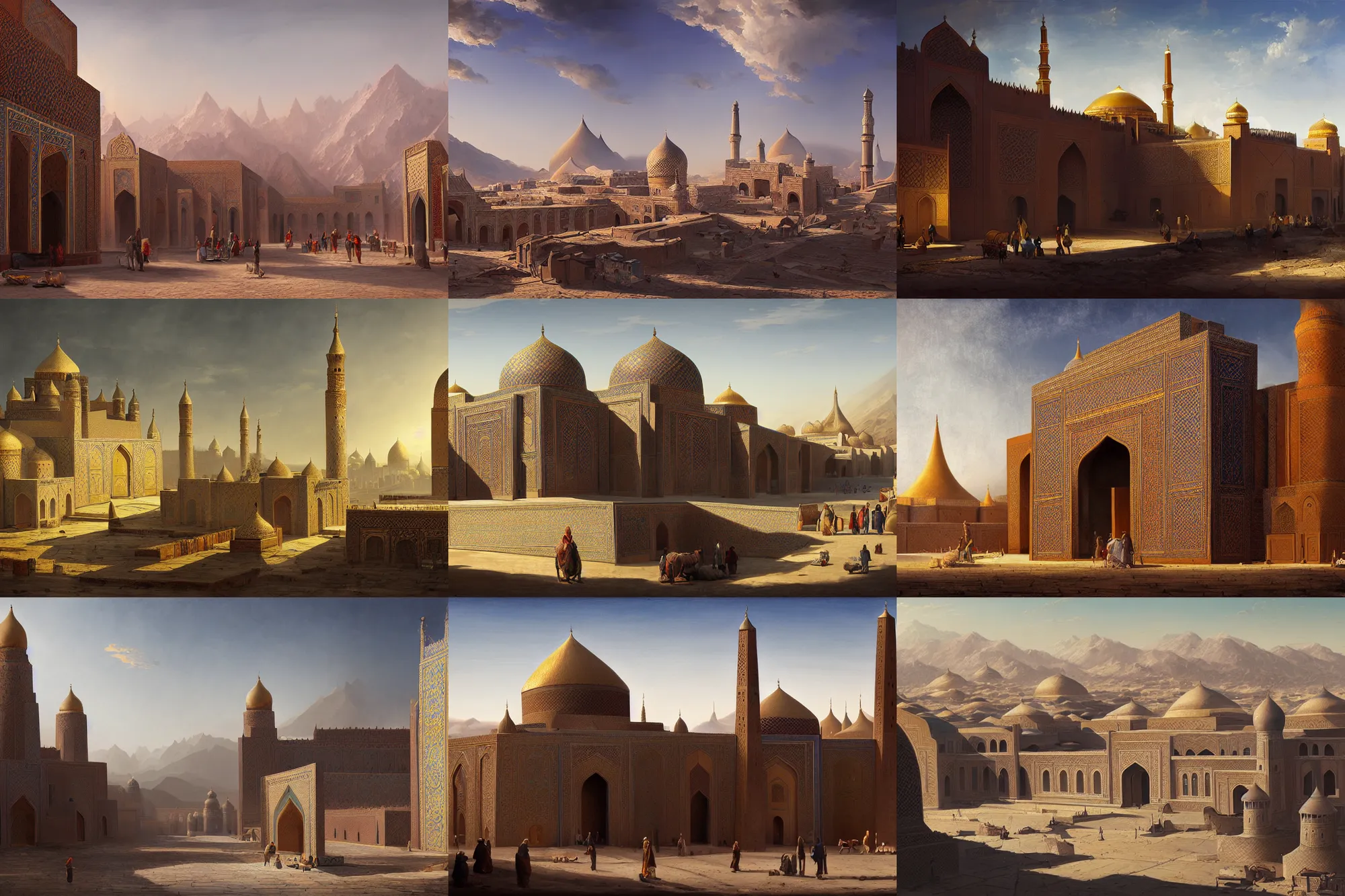 Prompt: painting of samarkand, highly detailed, digital painting, art by raphael lacoste