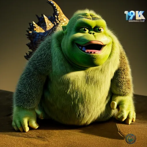 Image similar to mark zuckerberg godzilla yoda donkey kong pikachu yeti shrek spongebob homer groot, highly detailed, extremely high quality, hd, 4 k, 8 k, professional photographer, 4 0 mp, lifelike, top - rated, award winning, realistic, detailed lighting, detailed shadows, sharp, no blur, edited, corrected, trending