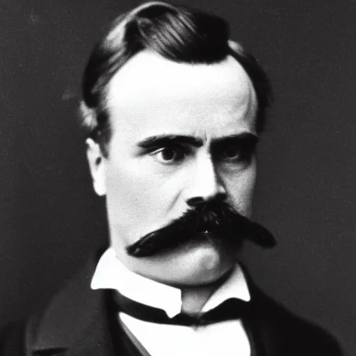 Prompt: portrait photograph of friedrich nietzsche with moustache, f / 4 canon eos