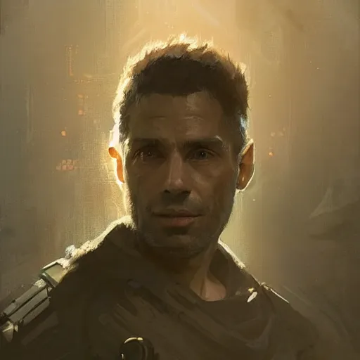 Prompt: portrait of a man by greg rutkowski, james holden from the expanse book series, highly detailed portrait, scifi, digital painting, artstation, concept art, smooth, sharp foccus ilustration, artstation hq