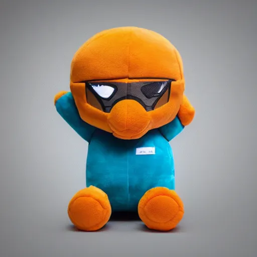 Image similar to marketable plushie gigachad, spotlight 3 d render product photography