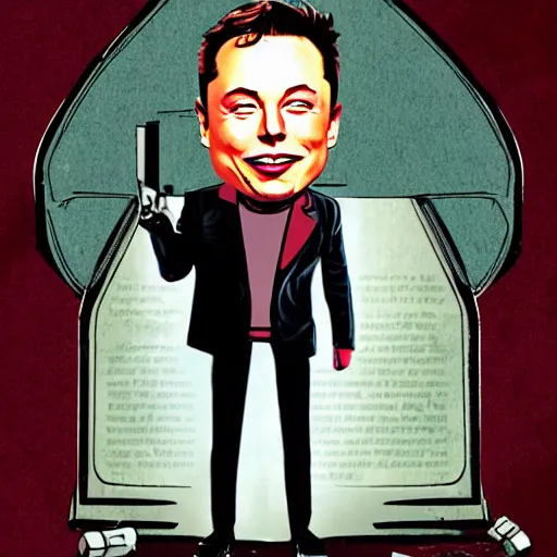 Prompt: elon musk depicted as an elephant