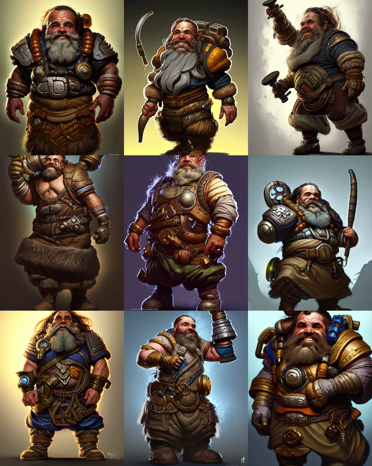Prompt: bio mechanic dwarf as an apex legends character digital illustration portrait design by, mark brooks and brad kunkle detailed, gorgeous lighting, wide angle action dynamic portrait