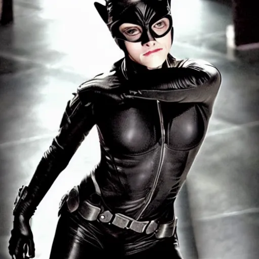 Image similar to Emma Watson as catwoman