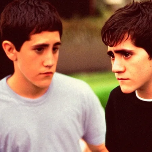 Image similar to still from (2001) Donnie Darko Jake gyllenhaal 19 years old