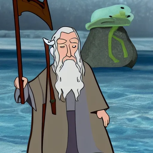 Image similar to Gandalf on Bikini Bottom