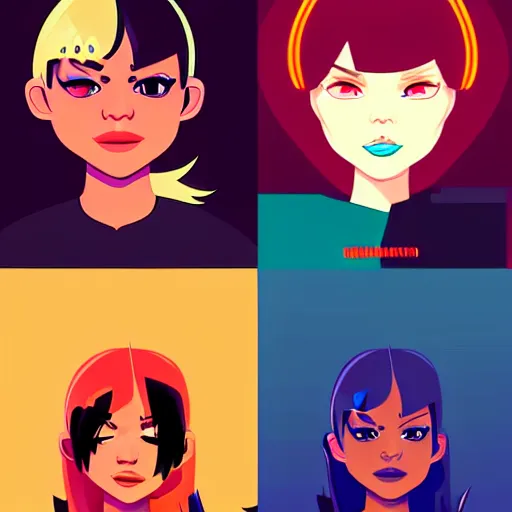 Image similar to 2 d character design, female rapper, vector art, digital art, portrait, 4 k, 8 k, sharp focus, smooth, illustration, concept art, music artist