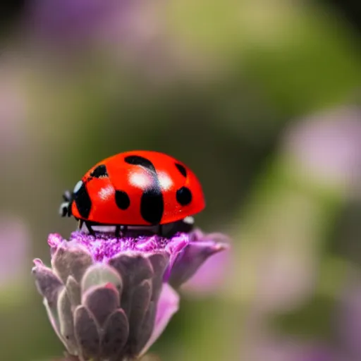 Image similar to Macro shot of a ladybug on a flower