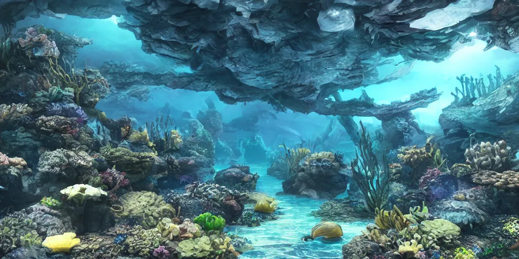 Prompt: underwater enviroment with Centrophryne spinulosa, unreal 5, hyperrealistic, realistic, photorealistic, dynamic lighting, highly detailed, cinematic landscape, studio landscape, studio lighting