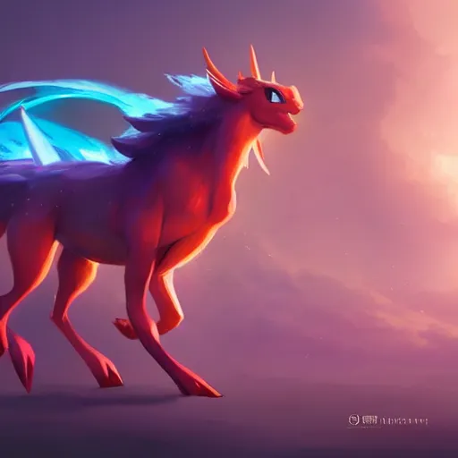 Image similar to pokemon rapidash, artstation greg rutkowski, cinematic, hyperrealist, digital art