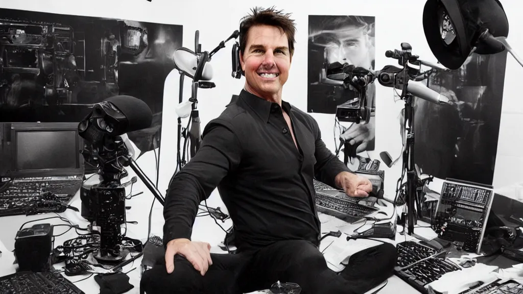 Image similar to A studio photo of Tom Cruise