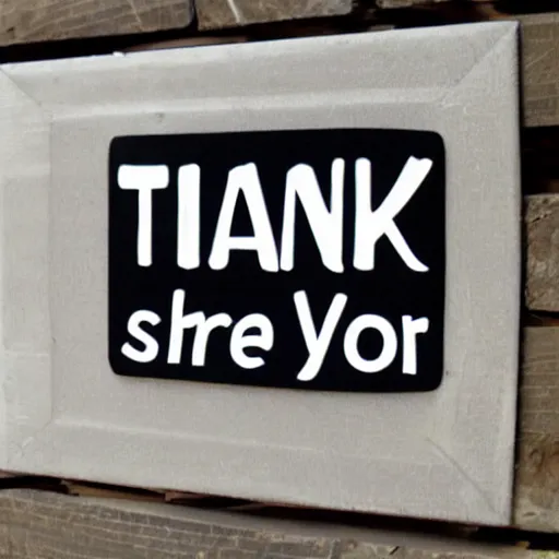 Image similar to thank you sign.