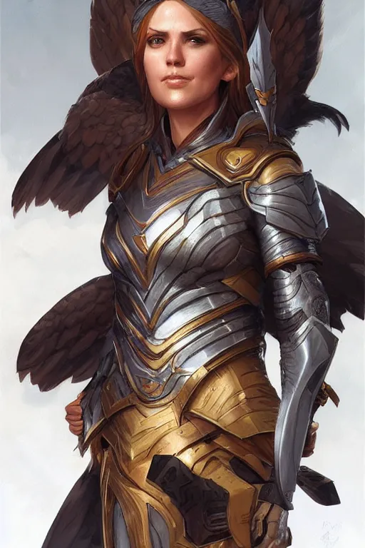 Image similar to amazon valkyrie athena, d & d, fantasy, portrait, highly detailed, headshot, digital painting, trending on artstation, concept art, sharp focus, illustration, art by artgerm and greg rutkowski and magali villeneuve