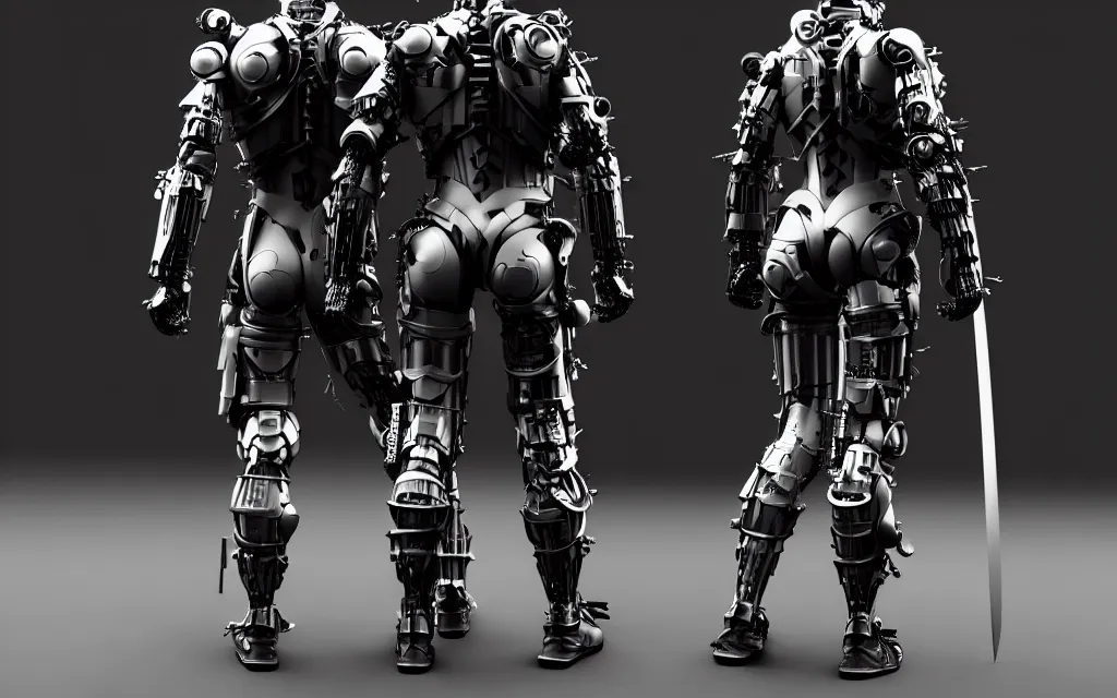 Image similar to war, diverse katana cybersuits, from behind, wide wide angle, vivid, elaborate, highly detailed, beautiful lighting