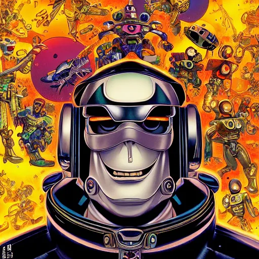 Image similar to portrait of crazy buzz lightyear, symmetrical, by yoichi hatakenaka, masamune shirow, josan gonzales and dan mumford, ayami kojima, takato yamamoto, barclay shaw, karol bak, yukito kishiro