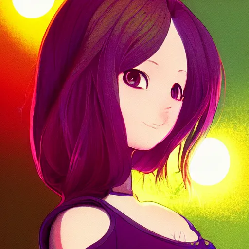 Image similar to portrait of a beautiful girl with dark hair dressed as a ballerina, rich vivid colors, ambient lighting, dynamic lighting, 4 k, hq, official media, anime key visual, makoto shinkai, ilya kuvshinov, lois van baarle, rossdraws, detailed, trending on artstation