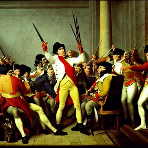 Prompt: bts during the french revolution by jacques louis david