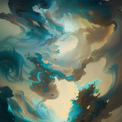 Prompt: abstract paint pour, by peter mohrbacher, fenghua