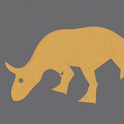 Image similar to schematic diagram of a triceratops