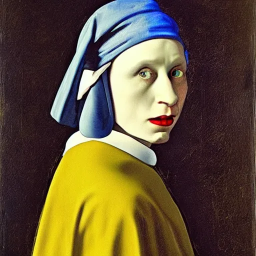 Image similar to Darth Vader with a Pearl Earring by Johannes Vermeer