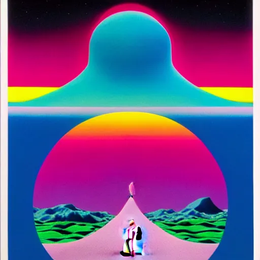 Prompt: the end of the world by shusei nagaoka, kaws, david rudnick, airbrush on canvas, pastell colours, cell shaded, 8 k