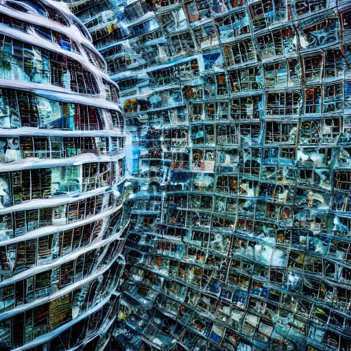 Image similar to 8 k photography from a strange alien city, organic buildings