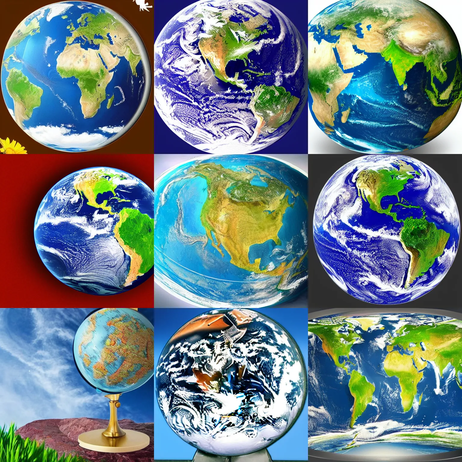 Prompt: beautiful planet earth globe