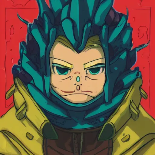 Prompt: Supreme x Dragon Quest King Slime profile picture by Sachin Teng, asymmetrical, Organic Painting , Violent, Powerful, geometric shapes, hard edges, energetic, graffiti, street art:2 by Sachin Teng:4