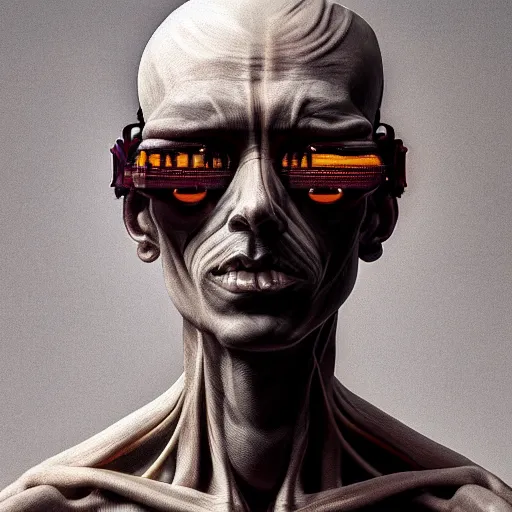 Image similar to Colour Caravaggio and style full body portrait Photography of Highly detailed Man with 1000 years old perfect face with reflecting glowing skin wearing highly detailed sci-fi VR headset designed by Josan Gonzalez. Many details In style of Josan Gonzalez and Mike Winkelmann and andgreg rutkowski and alphonse muchaand and Caspar David Friedrich and Stephen Hickman and James Gurney and Hiromasa Ogura. Rendered in Blender and Octane Render volumetric natural light