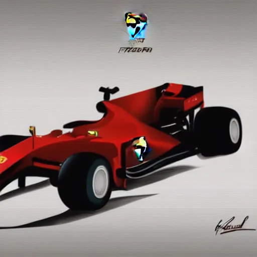 Prompt: Ferrari Formula 1 Car, digital art, realistic, detailed, artstation