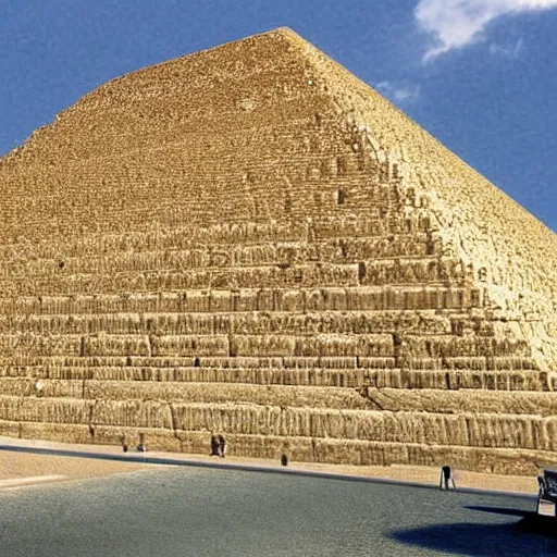 Image similar to the ancient pyramids being built historically accurate hyperrealism photo - realistic lifelike real maximalist 8 k