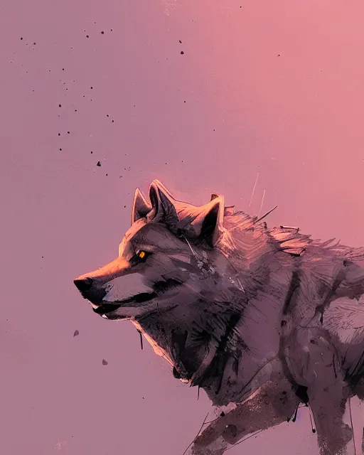 Prompt: wolf, ismail inceoglu