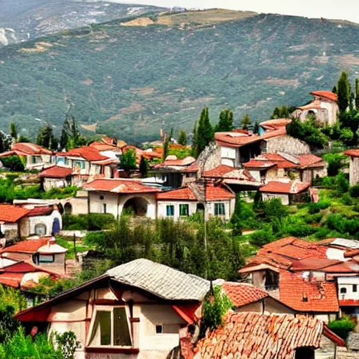 Prompt: a turkish small village