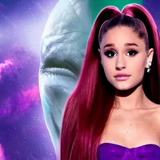 Image similar to ariana grande as a Thanos 4k