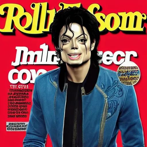 Image similar to genetic combination of michael jackson and paul mccartney on the cover of rolling stone magazine, dynamic lighting, ultra detailed