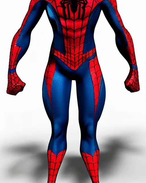 Image similar to spider - armor mk iii : designed using horizon labs resources to oppose the latest versions of the sinister six spiderman