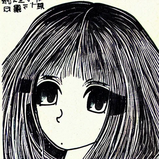 Image similar to young girl by osamu tezuka, detailed, manga, illustration