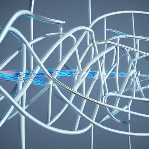 Prompt: medical model of DNA helix, blue and grey, studio light, octane render, soft filter