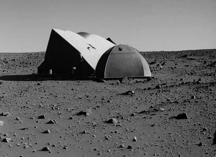 Image similar to first colony on mars, beautiful historic photo