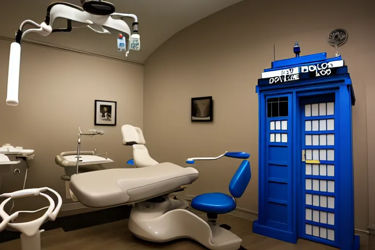 Image similar to a dentist office inside the tardis