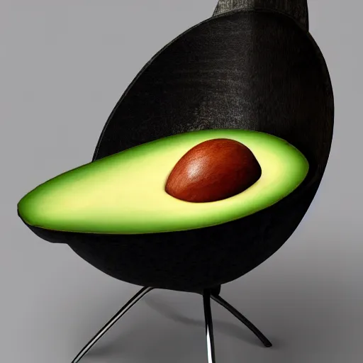 Prompt: a chair in the shape of an avocado, full hd, ue5, ue4, hdr, cinematic, high detail, artstation,